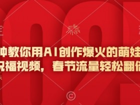 5分钟教你用AI创作爆火的萌娃新年祝福视频,春节流量轻松翻倍