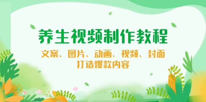 养生视频制作教程，文案、图片、动画、视频、封面，打造爆款内容 -1