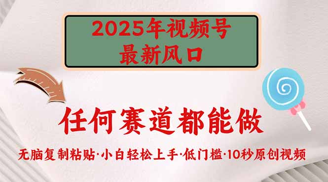 (14453期)2025年微信视频号新蓝海,门槛较低只需没脑子实行