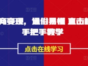 AI播商变现，通俗易懂 直击核心 手把手教学