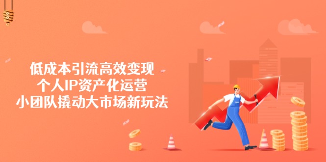 （14555期）降低成本引流方法高效率转现，本人IP财产化运营，小团体撬起市场新模式