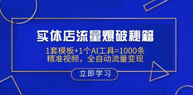 门店总流量工程爆破秘笈:1套模板 1个AI专用工具=1000条精确短视频,自动式数据流量变现