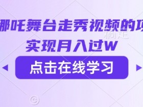 用AI制作哪吒舞台走秀视频的项目,软松实现月入过W