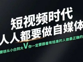 短视频实战课,专注个人IP打造,您的专属短视频实战训练营课程