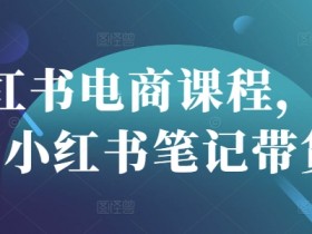 小红书电商课程,玩转小红书笔记带货