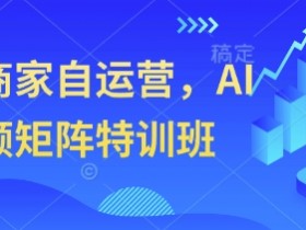 实体商家自运营,AI短视频矩阵特训班