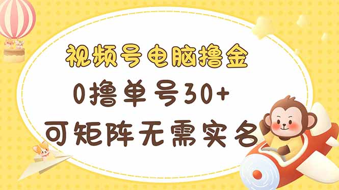 (14220期)微信视频号计算机撸金 0撸运单号30 可引流矩阵 不用实名认证多号多到