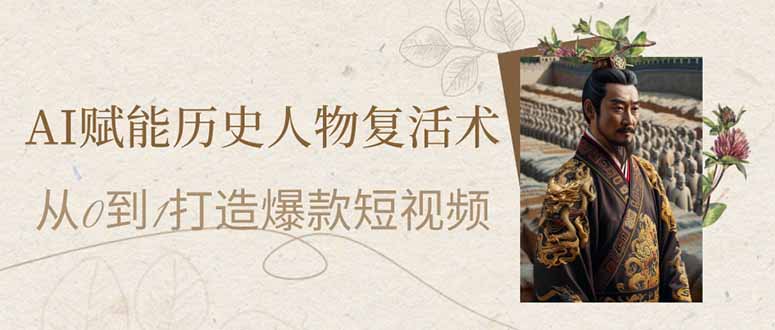 (14311期)AI创变历史名人复活术:从0到1打造出爆款短视频