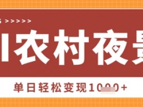 Deepseek制作农村夜景视频,一条视频点赞20W+,单日变现数张