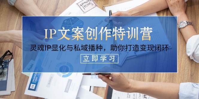 IP文案创作夏令营,生命IP证悟与公域栽种,帮助你打造出转现闭环控制(14堂课)