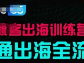 出海训练营基础课,跑通出海全流程,实战案例拆解