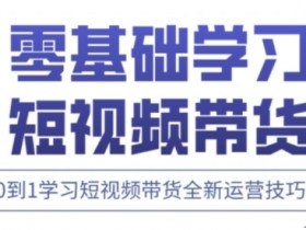 快手运营+高阶剪辑实战课,0到1学习短视频带货全新运营技巧