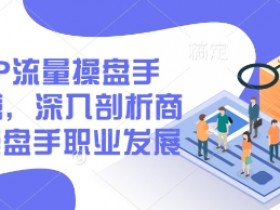 2025IP流量操盘手训练营,深入剖析商业IP操盘手职业发展
