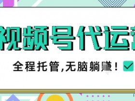 视频号代运营,团队托管计划,简单操作不限时间地点,一部手机单月轻松变现5k【揭秘】