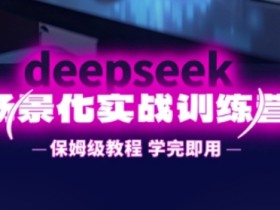 DeepSeek场景化实战训练营,保姆级教程,学完即用,手把手教你用DeepSeek提升效率
