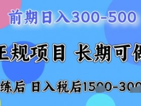 五一节高收益项目,前期做一天收益300-500左右,熟练后日入收益1.5k【揭秘】