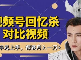 回忆杀对比视频,挣视频号分成计划收益,每天只需一小时,保底月入过W,新手小白轻松上手【揭秘】
