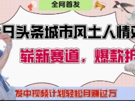 今日头条城市人文对比赛道,制造对立让粉丝站队,引发共鸣及自豪感,发中视频计划轻松月入过1W