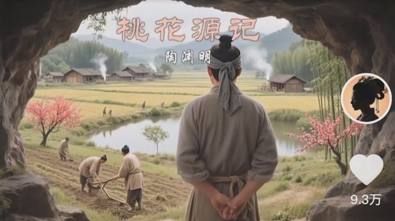把课本里的古文做成爆火AI视频！流量猛的不行，7个作品涨粉23万＋ -2