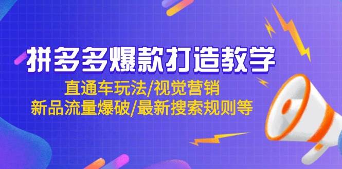 图片[1]-拼多多爆款打造教学：直通车玩法/视觉营销/新品流量爆破/最新搜索规则等