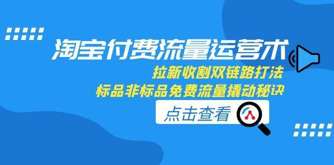 图片[1]-淘宝付费流量运营术，拉新收割双链路打法，标品非标品免费流量撬动秘诀