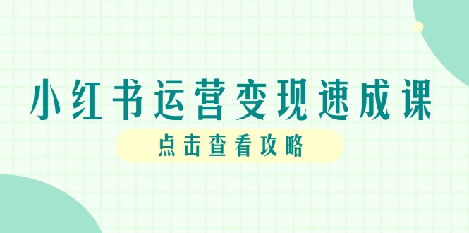 (14951期)小红书运营转现速成课,账户构建到暴力行为养号,本人IP全过程手册