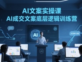 AI文案实操课,AI成交文案底层逻辑训练营