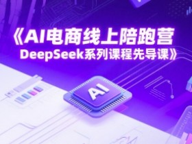 AI电商线上陪跑营,DeepSeek系列课程先导课