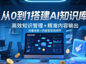 从0到1搭建AI知识库,高效知识管理+精准内容输出,流量收割+内容变现双闭环