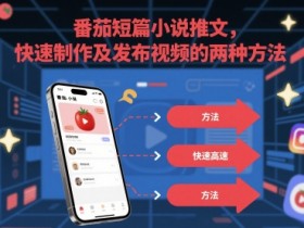 番茄短篇小说推文,快速制作及发布视频的两种方法