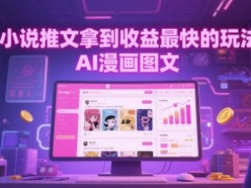 小说推文拿到收益最快的玩法,AI漫画图文