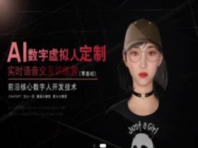 AI数字虚拟人定制,实时语音交互训练营(零基础),前沿核心数字人开发技术