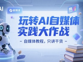 玩转AI自媒体实践大作战-自媒体教程,只讲干货