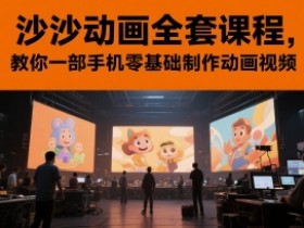沙沙动画全套课程,教你一部手机零基础制作动画视频
