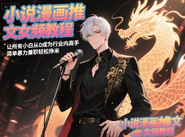 小说漫画推文女频教程，让所有小白从0成为行业内高手，简单暴力兼职轻松挣米 -1