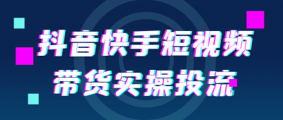 新媒体运营抖音快手短视频带货实操投流