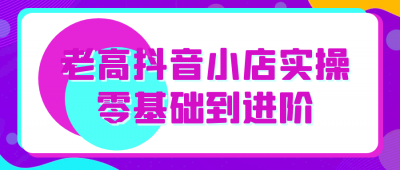 新媒体运营老高抖音小店实操零基础到进阶