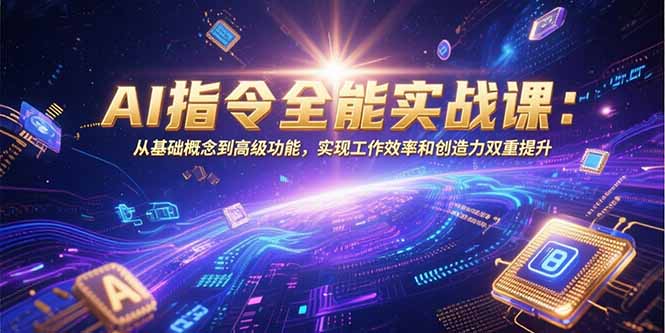 (15455期)AI指令全能实战课:从基础概念到高级功能,实现工作效率和创造力双重提升