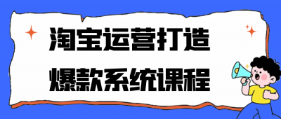 新媒体运营淘宝运营打造爆款系统课程