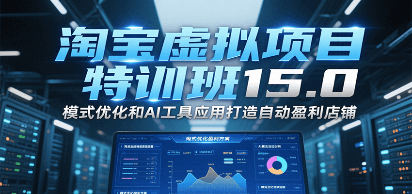 图片[1]-淘宝虚拟项目特训班15.0，模式优化和AI工具应用打造自动盈利店铺