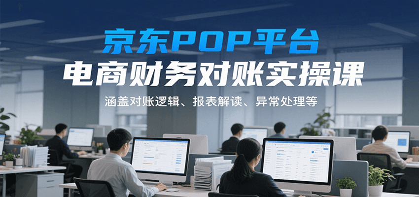 图片[1]-京东POP平台电商财务对账实操课，涵盖对账逻辑、报表解读、异常处理等