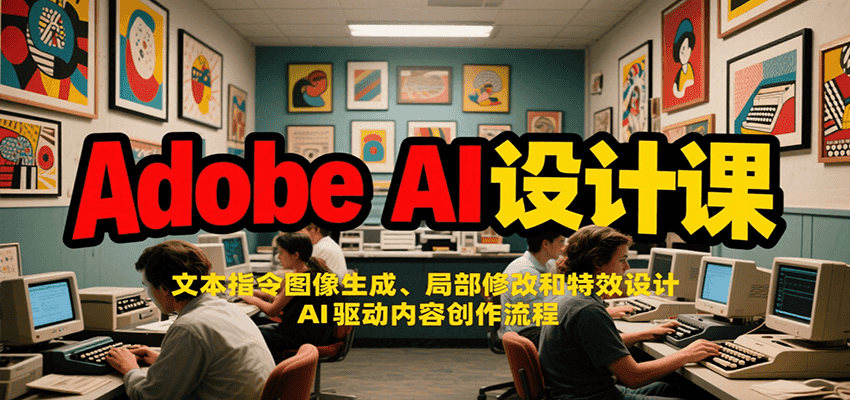 图片[1]-Adobe AI设计课：文本指令图像生成、局部修改和特效设计，AI驱动内容创作流程