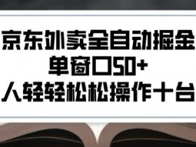 2025新风口京东外卖全自动掘金,单窗口50+,一个人轻轻松松操作十台设备【揭秘】