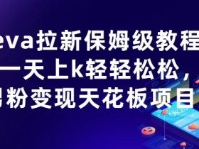 xeva拉新保姆级教程,一天上k轻轻松松,男粉变现天花板项目
