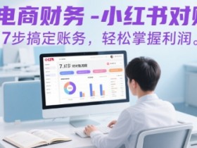 电商财务-小红书对账,7步搞定账务,轻松掌握利润