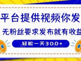 种草平台提供视频 你发布 无粉丝要求 发布就有钱 轻松一天3张+【揭秘】