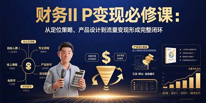 (15728期)财务IP变现必修课:从定位策略、产品设计到流量变现形成完整闭环