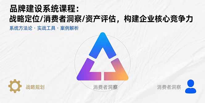 （15772期）品牌建设系统课程：战略定位/消费者洞察/资产评估，构建企业核心竞争力