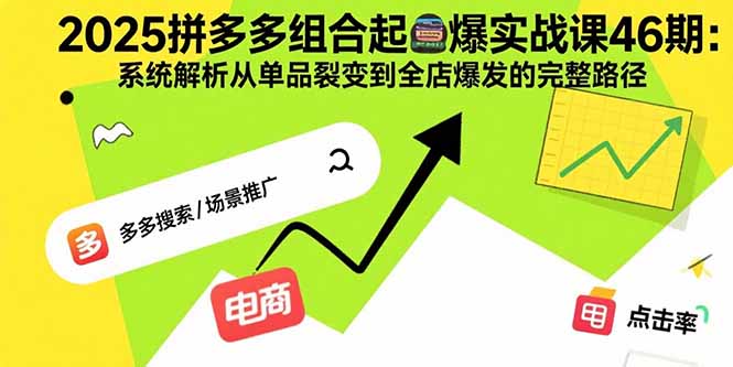 (15816期)2025拼多多组合起爆实战课46期:系统解析从单品裂变到全店爆发的完整路径