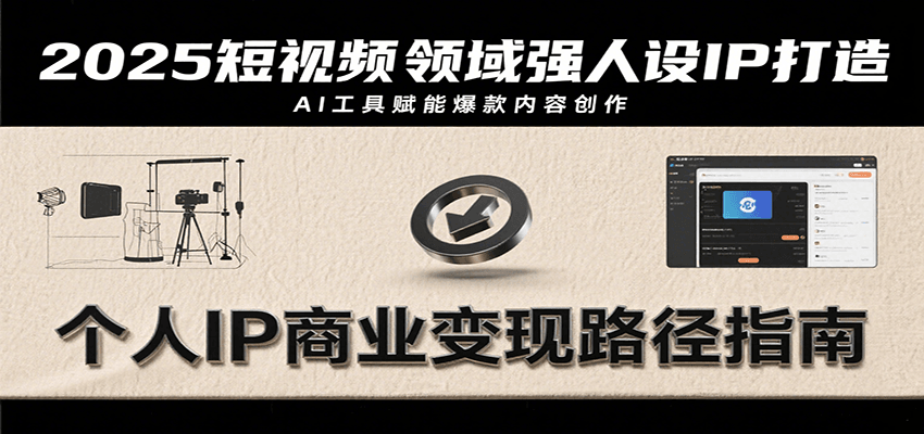 图片[1]-2025短视频领域强人设IP打造，结合爆款案例与AI工具应用，从个人出镜到商业成交转化
